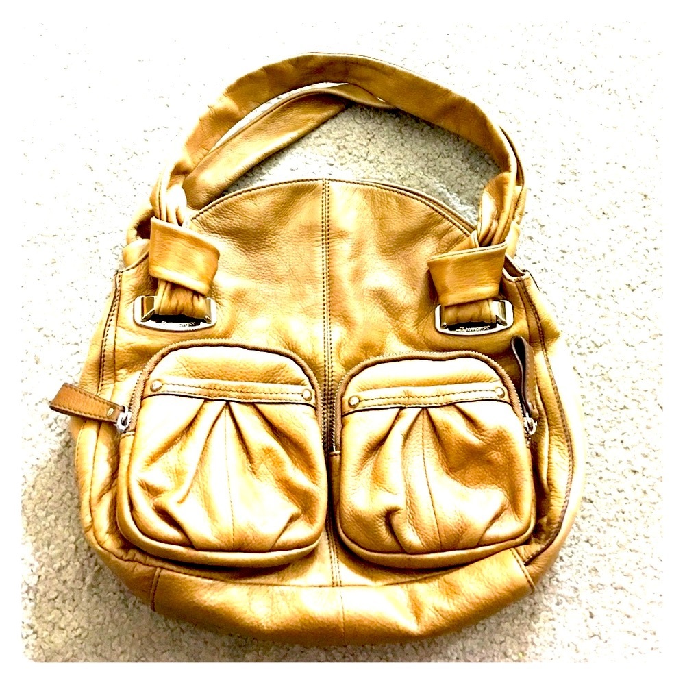 💕 B. Makowsky tan soft leather cute hobo 💕